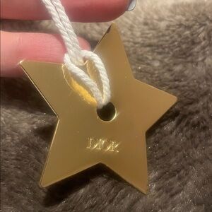 Dior new gold metal charm keychain